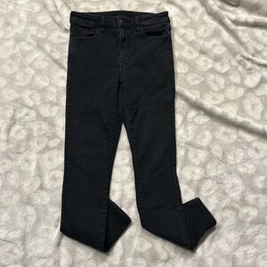 American Eagle Next Level Stretch Super Hi Rise Jeggings Size 8 Black